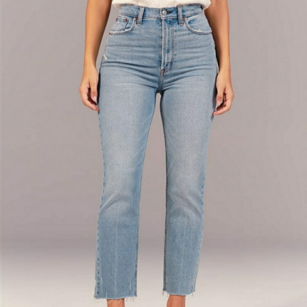 Ultra High Rise Ankle Straight Jeans
